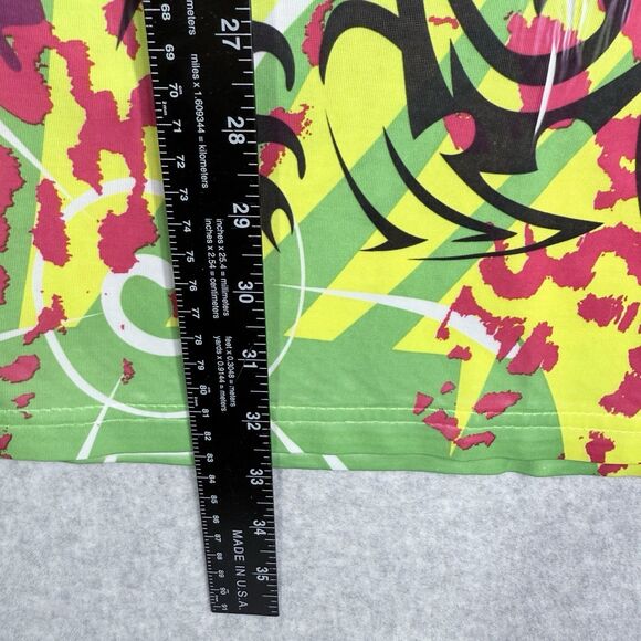 In Gear Dress Womens Sz M Smocked Sundress Vibrant Graphic Print Beachy Coverup - Picture 11 of 12